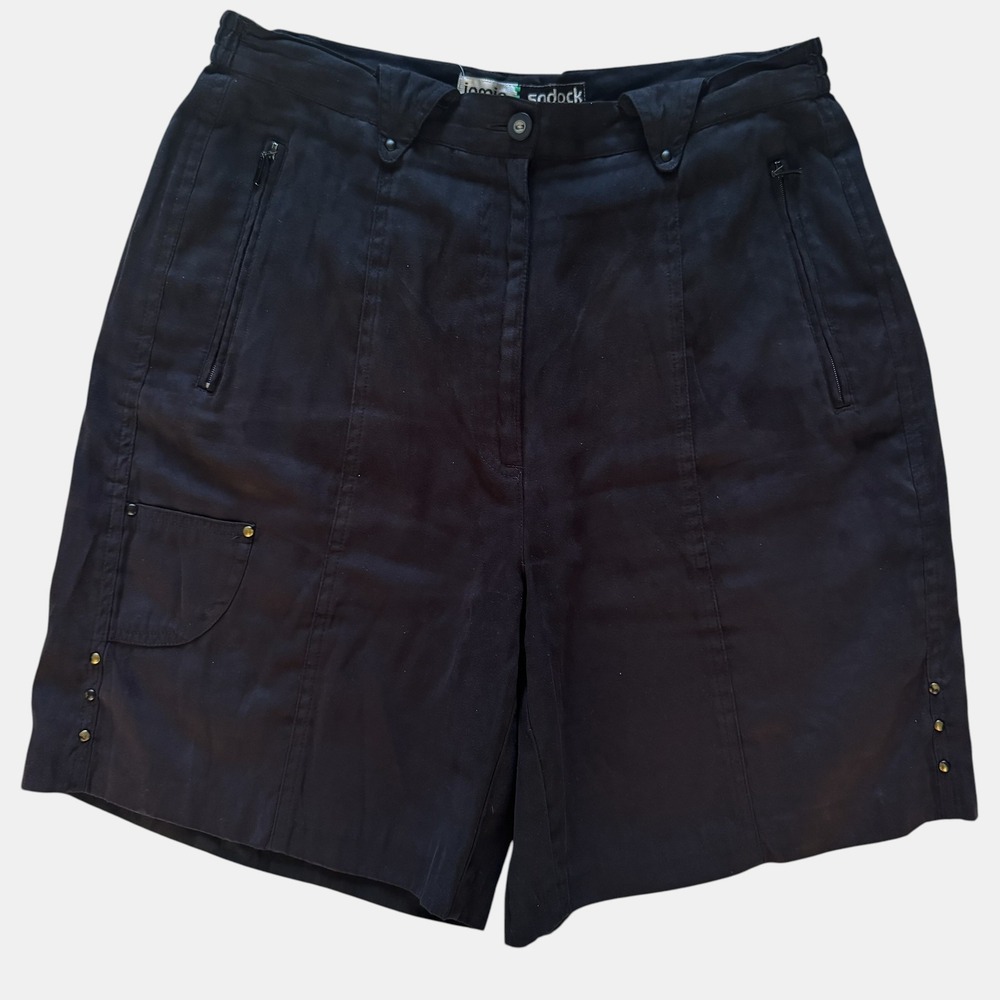 Jamie Sadock Golf Shorts Women's Sz 8 Black High Rise Preppy Pickleball Tennis